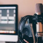Podcast Studio Computer Headphones